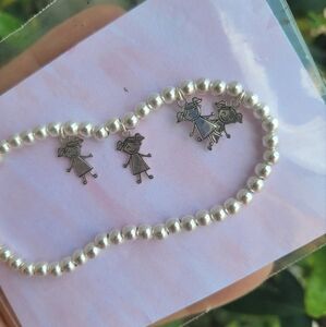 Silver Pearl Kids Bracelet